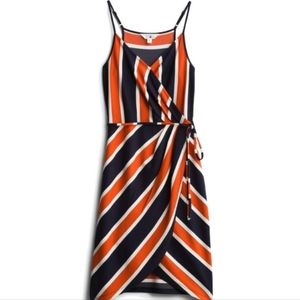 NWT Market and Spruce - Annora Faux Wrap Knit Dress in Navy